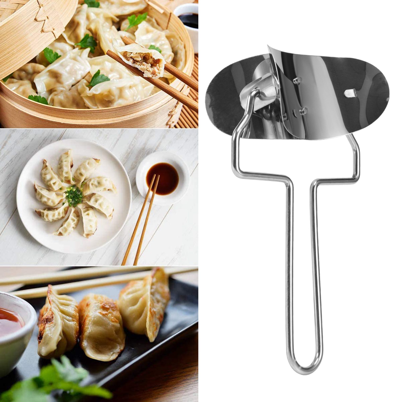 ABKW製 餃子メーカー 8個入り、中華風ワンタンや餃子の皮 - Gyoza Dumpling Maker のレビューと価格