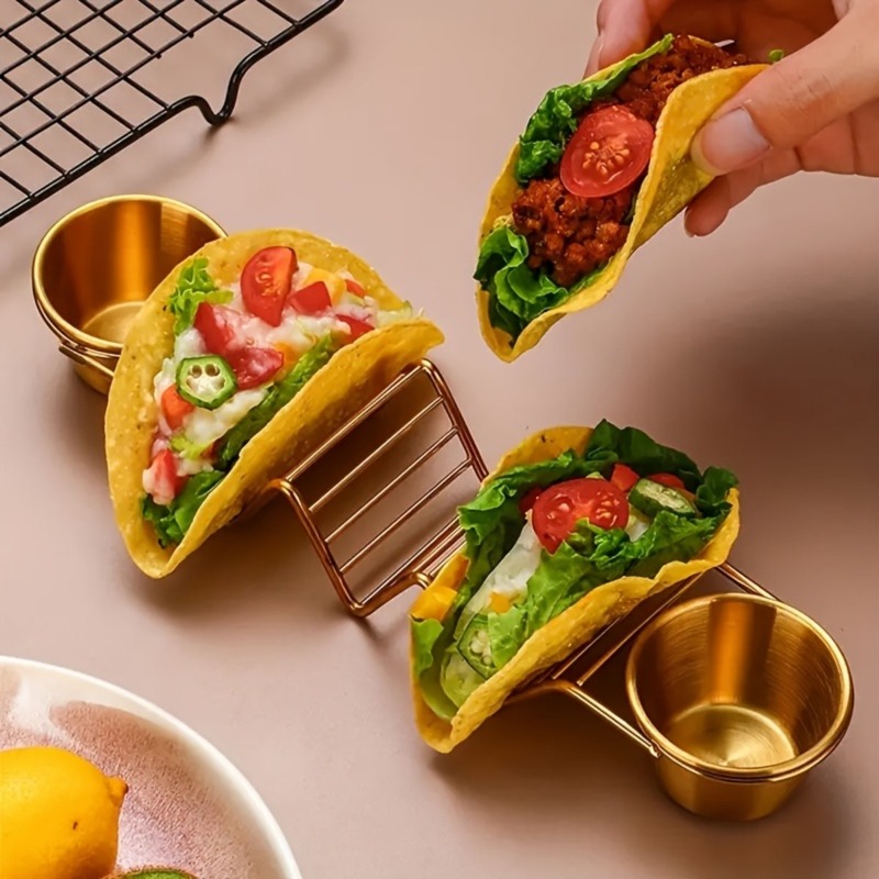 タコス用具セット1組。ステンレス製のタコスホルダー、ドレッシ - Home Cooking Recipes のレビューと価格