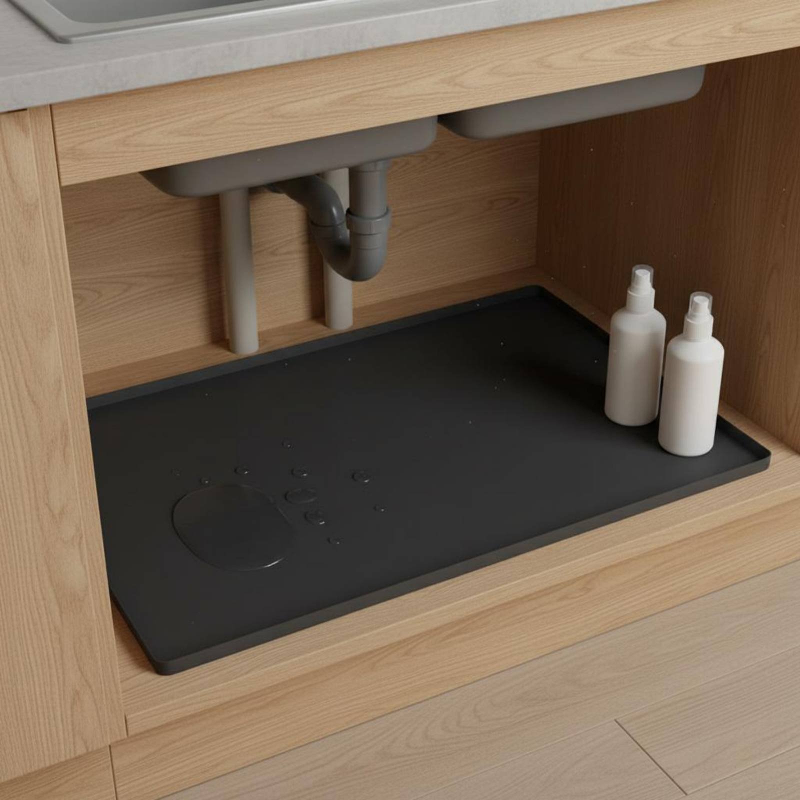 防水シンク下マット お手入れ簡単 シリコン製シンク下マット  - Home Cooking Recipes のレビューと価格